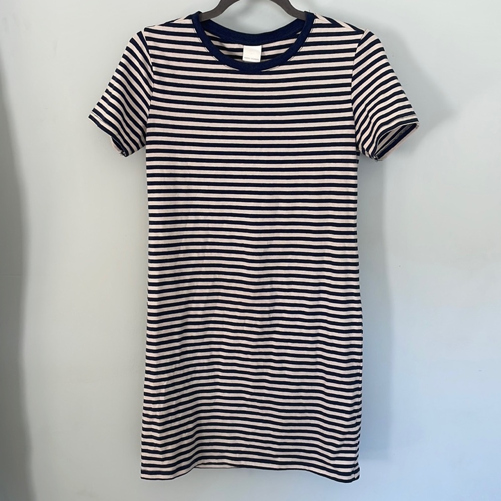 H&M navy & white cotton dress